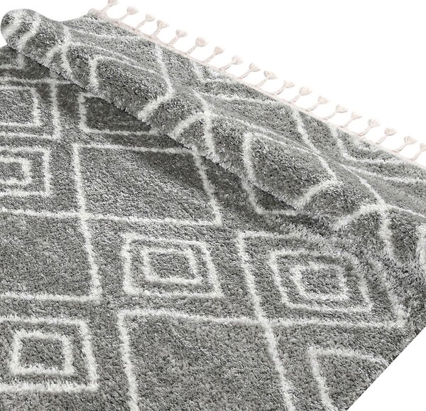 Χαλί (200x280) Polcarpet Silky Shaggy 602 D.Grey