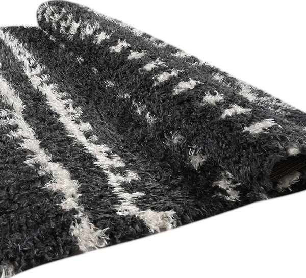 Χαλί (160x230) Polcarpet New Flokati 383 D.Grey/Beige
