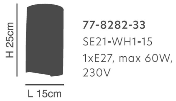 Απλίκα Τοίχου Homelighting Seraph 77-8282 White