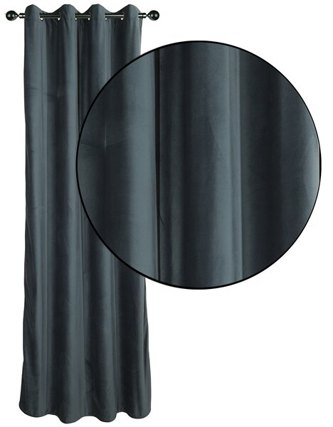 Κουρτίνα Βελουτέ (140x270) Με Τρουκς Das Home 2231 Blue