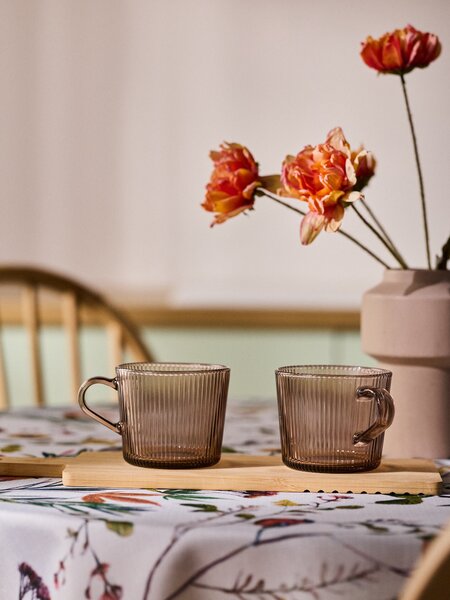 Sinsay - Ριγωτές κούπες – σετ 2 τεμαχίων - μπεζ