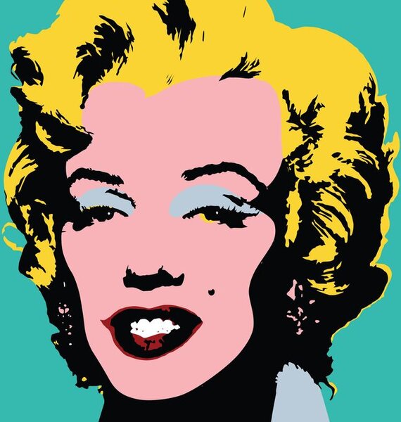 Πίνακας σε καμβά εικονική Marilyn Monroe σε ποπ αρτ σχέδιο