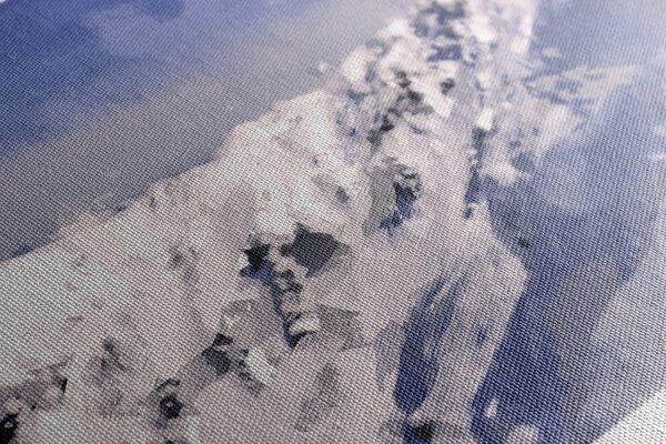 Πίνακας σε καμβά ελαιογραφία χιονισμένων βουνών