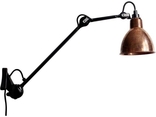 Lampe Gras - 222 XL Φωτιστικό τοίχου Μαύρο/Ακατέργαστος χαλκός Lampe Gras