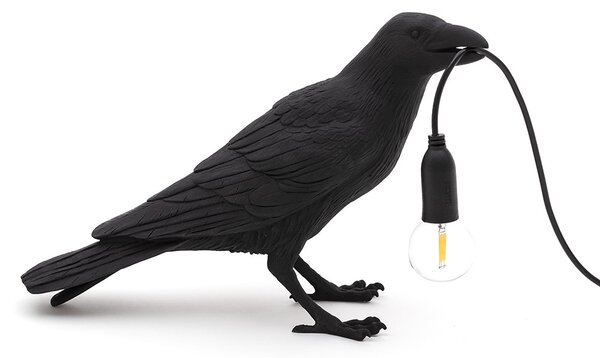 Seletti - Bird Lamp Waiting Επιτραπέζιο φωτιστικό εξωτερικού χώρου Μαύρο Seletti