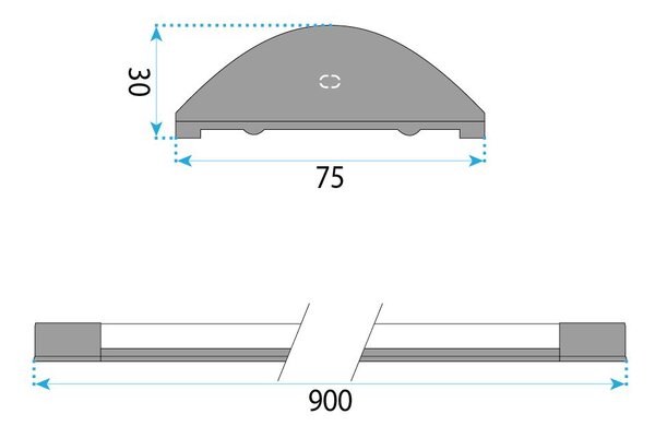 Λάμπα LED JNH054-27N Black 90 cm