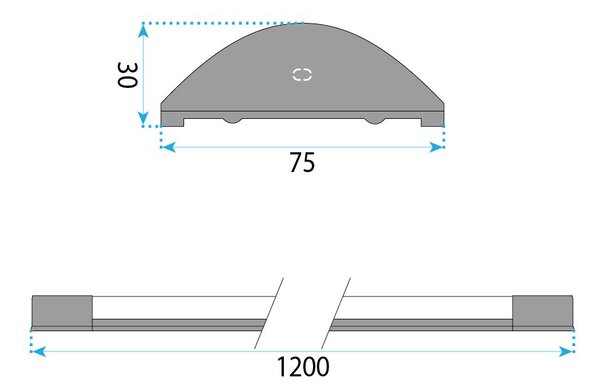 Λάμπα LED JNH055-35N Black 120 cm
