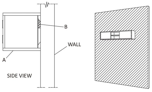 Έπιπλο Τηλεόρασης Επιτοίχιο 135 x 30 x 30 από Μασίφ Ξύλο Teak - Καφέ