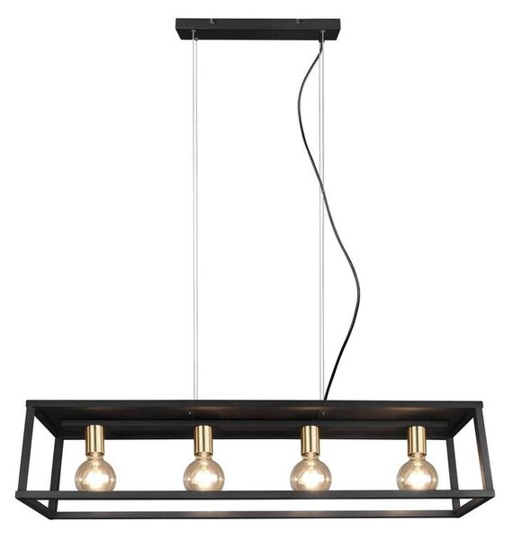 Lindby - Ubanio 4 Pendant Black/Brass Lindby