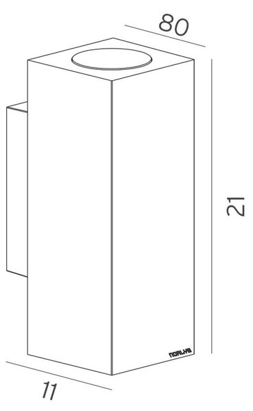 Norlys - Sandvik Up/Down Επιτοίχια φωτιστικά εξωτερικού χώρου Λευκό Norlys