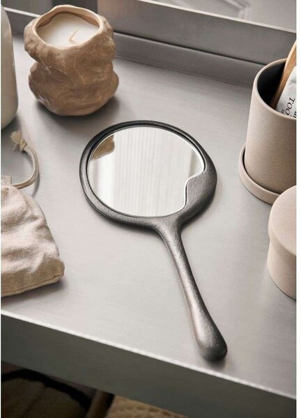 Ferm LIVING - Lava Hand Mirror Blackened Aluminium ferm LIVING