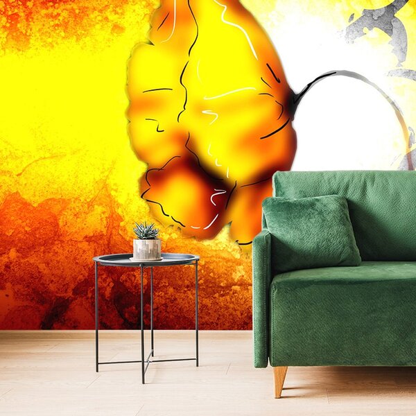Ταπετσαρία τοίχου έθνικ λουλούδι