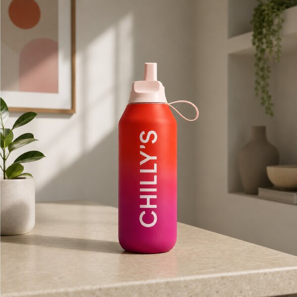 Μπουκάλι Θερμός Series 2 Flip Chilly's με πτυσσόμενο καλαμάκι, χωρητικότητα 500ml και διατήρηση θερμοκρασίας 24h κρύο - Endless Horizon
