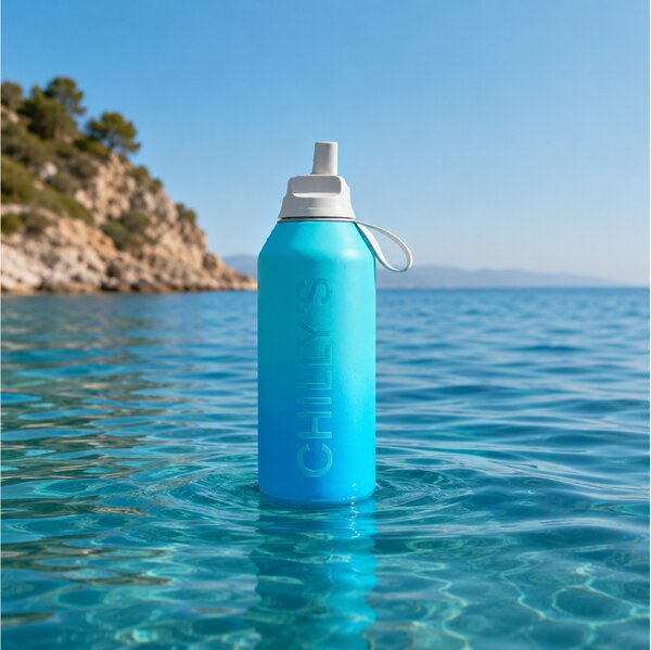 Μπουκάλι Θερμός Series 2 Flip Ombre Chilly's με πτυσσόμενο καλαμάκι, χωρητικότητα 500ml και διατήρηση θερμοκρασίας 24h κρύο - Aurora