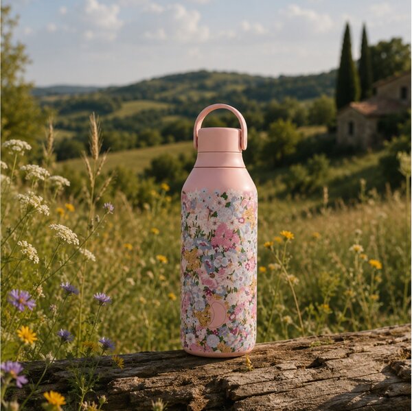 Μπουκάλι Θερμός Series 2 Liberty Chilly's με χωρητικότητα 500ml και διατήρηση θερμοκρασίας 12h ζεστό / 24h κρύο - Artemis Blush