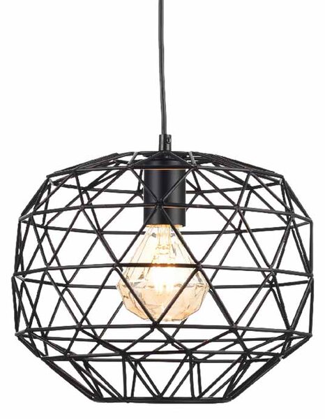 Φωτιστικό Οροφής Μονόφωτο Aca Aladdin KS180430PB Black Matt