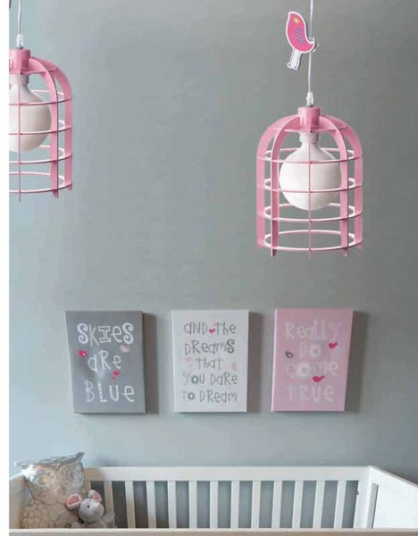 Παιδικό Φωτιστικό Οροφής Μονόφωτο Aca Foret MD150411P Pink