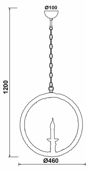 Φωτιστικό Οροφής Μονόφωτο Aca 563461PCR Rope