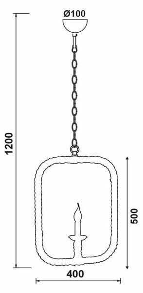 Φωτιστικό Οροφής Μονόφωτο Aca 563401PRT Rope