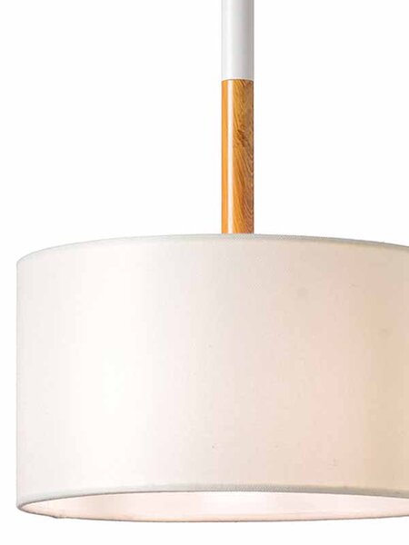 Φωτιστικό Οροφής Μονόφωτο Aca Yasmine OD650840PWH White/Wood
