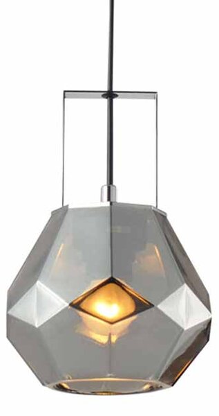 Φωτιστικό Οροφής Μονόφωτο Aca Diamondra V371481PG Chrome/Tint