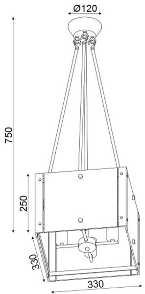 Φωτιστικό Οροφής Πολύφωτο Aca OD910804P Black Matt/Wood