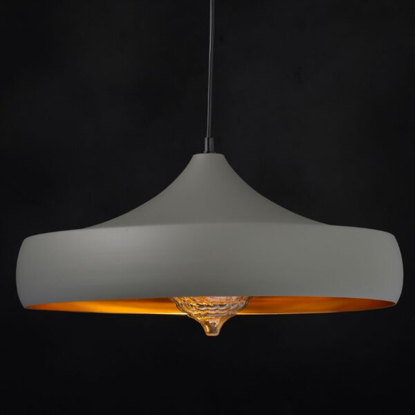Φωτιστικό Οροφής Μονόφωτο Aca Caliphate KS07961PGG Grey/Gold