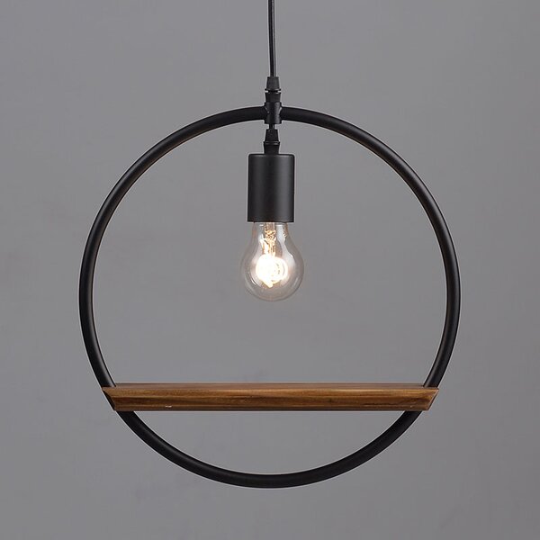 Φωτιστικό Οροφής Μονόφωτο Aca Roottori DCR1760135P Black Matt/Wood