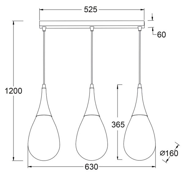 Φωτιστικό Οροφής Τρίφωτο Aca Atena OD53423SBK Black Matt