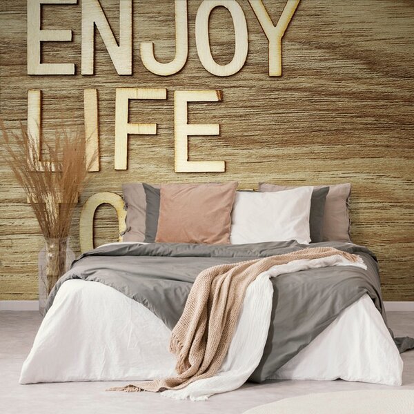 Ταπετσαρία τοίχου με απόφθεγμα - Enjoy life today