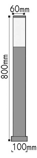 Φωτιστικό Κολώνα Εξωτερικού Χώρου Aca BT1003BH080 Silver