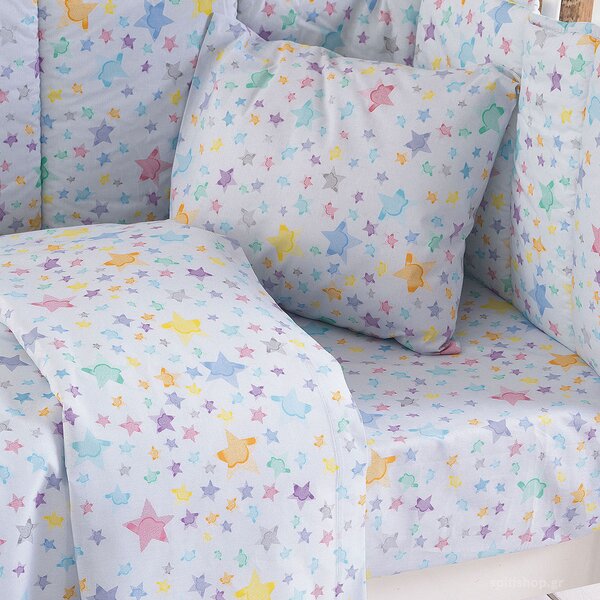 Παπλωματοθήκη Κούνιας (Σετ 110x160) Rythmos Baby Glow Blue