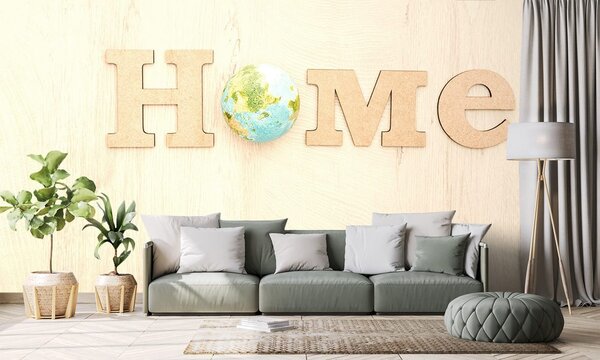 Ταπετσαρία τοίχου με επιγραφή eko Home