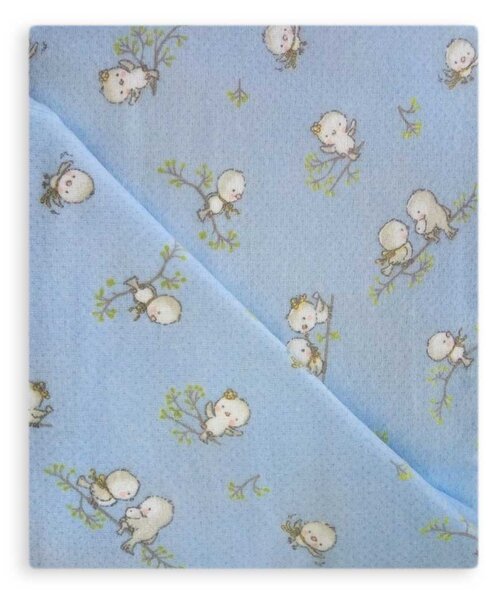 Φανελένια Σεντόνια Κούνιας (Σετ) Dimcol Birds 14 Blue