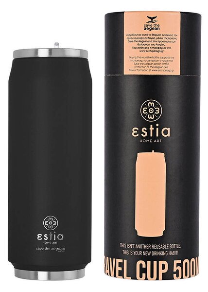 Ποτήρι Θερμός 500ml Estia Save The Aegean Midnight Black 01-7843