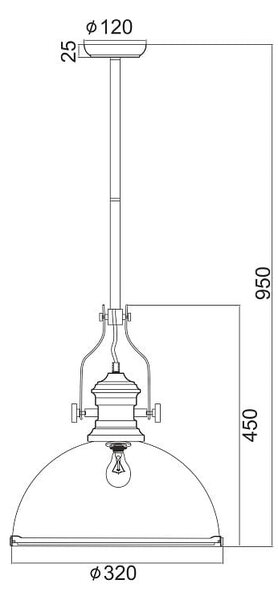 Φωτιστικό Οροφής Μονόφωτο Aca Cronus KS1300P311CP Copper
