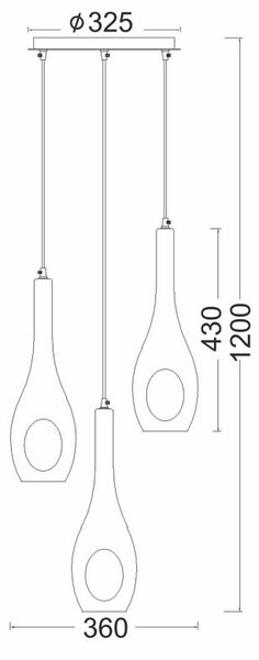 Φωτιστικό Οροφής Τρίφωτο Aca Cave DLA5203A White