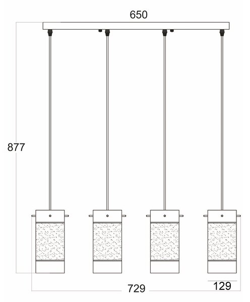 Φωτιστικό Οροφής Πολύφωτο Aca Mane FW50674 Chrome/Sandblast