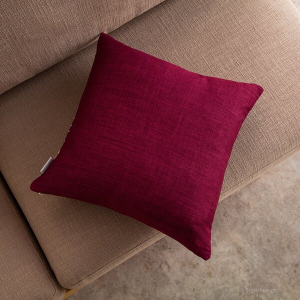 Διακοσμητική Μαξιλαροθήκη (43x43) Gofis Home Edna Red Leather 162/02