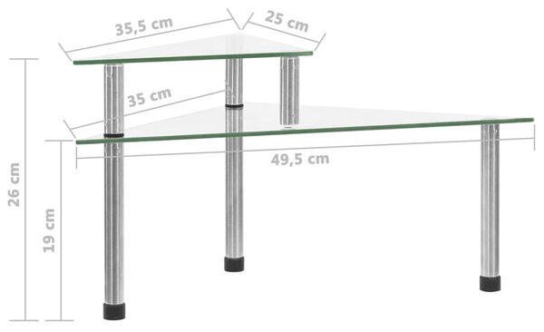 Ραφιέρα Κουζίνας Διαφανής 49,5 x 35 x 19 εκ. από Ψημένο Γυαλί - Διαφανές