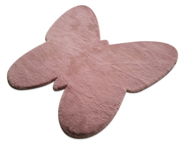 Παιδικό Χαλί Γούνινο (120x120) New Plan Puffy JM7 Butterfly Dark Pink