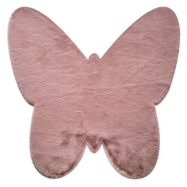 Παιδικό Χαλί Γούνινο (120x120) New Plan Puffy JM7 Butterfly Dark Pink