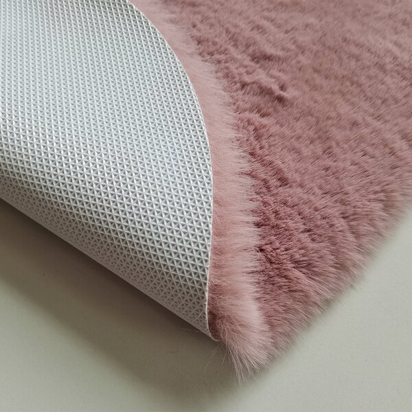 Παιδικό Χαλί Γούνινο (120x120) New Plan Puffy JM7 Butterfly Dark Pink