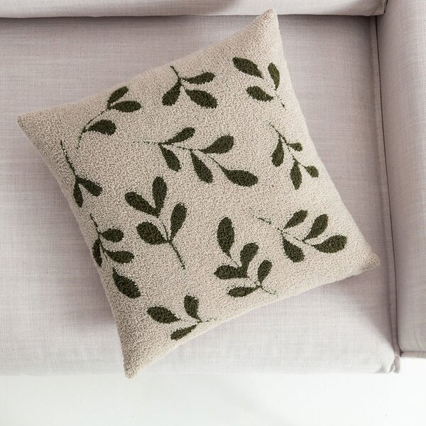 Διακοσμητική Μαξιλαροθήκη (43x43) Gofis Home Herbal Beige/Pine Green 705/06