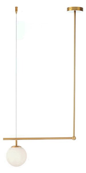 Φωτιστικό Οροφής Μονόφωτο Aca Thetis V360501P Brass