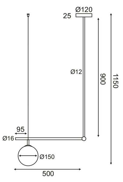 Φωτιστικό Οροφής Μονόφωτο Aca Thetis V360501P Brass