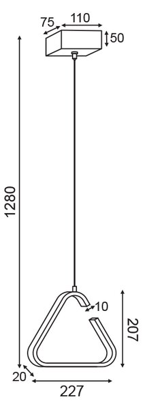 Φωτιστικό Οροφής LED Aca Euclid2 V29LEDP23BK Black
