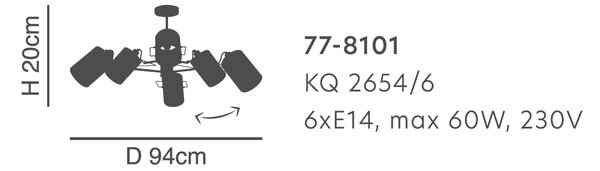 Σποτ Πολύφωτο Homelighting Shiro 77-8101 Chrome