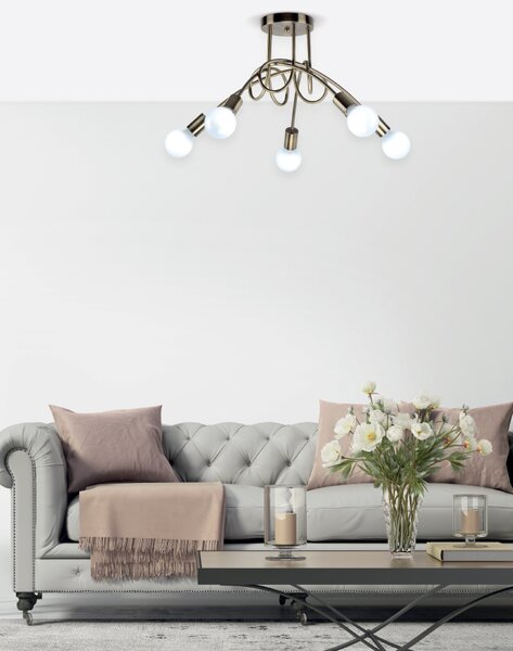Φωτιστικό Οροφής Πολύφωτο Homelighting Quirky 77-8090 Bronze