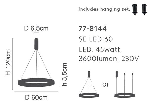 Φωτιστικό Οροφής LED Dimmable Homelighting Amaya 77-8144 Nickel